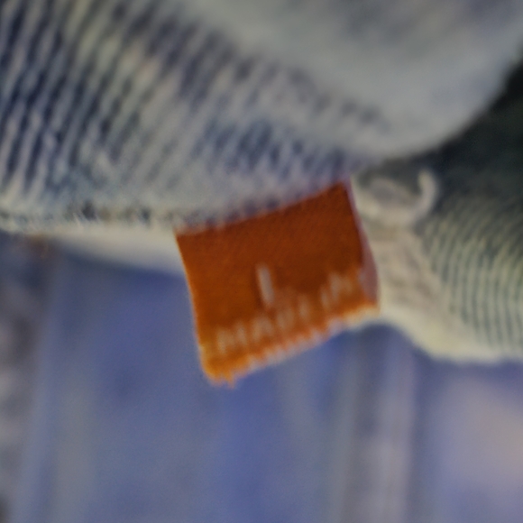 Rolling Paper men's distressed denim jean jacket light wash Piant Splat Size L - Picture 7 of 16